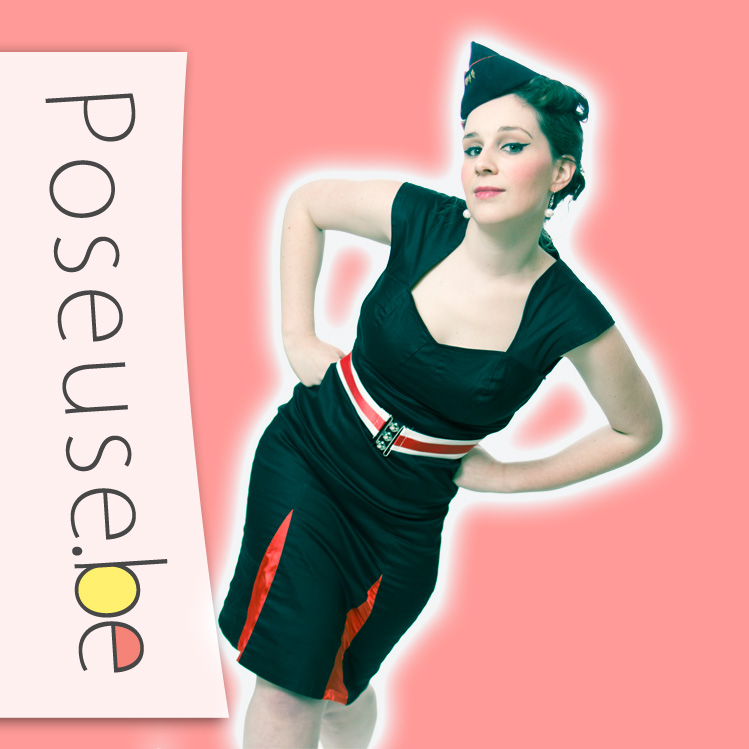 En studio pour un photoshoot rétro avec Poseuse.be